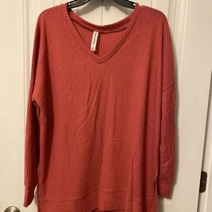 Women’s size medium boutique waffle knit top